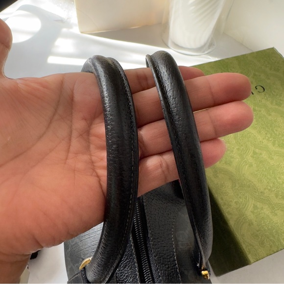 Vintage Gucci GG Canvas Small Boston with Sherry line Grey/Black - Picture 5 of 15